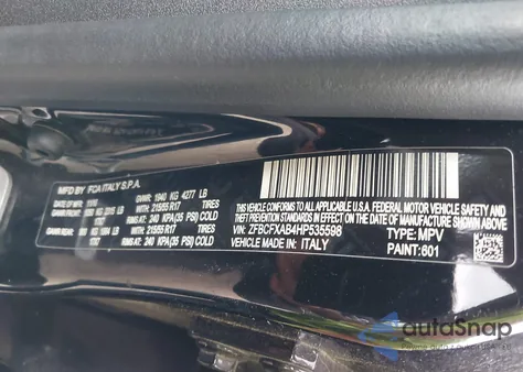 2017 Fiat 500X Pop Fwd из США, поврежденный, VIN ZFBCFXAB4HP535598